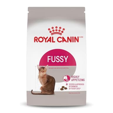 Royal Canin Fussy Dry Cat Food for Adult Cats, Protein-Rich Kibbles for Picky Eaters, Poultry-Based, Supports Healthy Weight and Urinary Health, 7 lb Bag