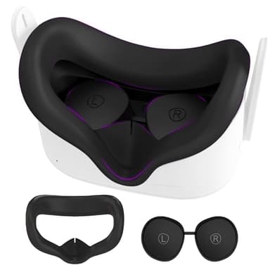 Oculus Quest 2 Face Pad with Lens Covers Protectors Washable VR Silicone Covers for Meta Quest 2 VR Accessories (Silicone Cover Only, Plastic Interface NOT Included)