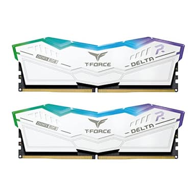 TEAMGROUP T-Force Delta RGB DDR5 Ram 32GB (2x16GB) 8000MHz PC5-64000 CL38 A-DIE Desktop Memory Module Ram for 600 700 Series Chipset XMP 3.0 Ready White FF4D532G8000HC38DDC01