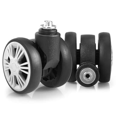 Zoofen Luggage Replacement Wheels 2 pcs Suitcase Replacement Wheels Wear-Resistant Luggage Wheels for Most Suitcase Repair(ZLN-5,Silver）