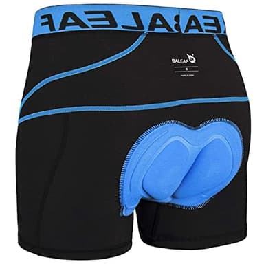 baleaf Men's 3D Padded Bike Shorts Cycling Underwear MTB Liner Road Biking Bicycle Clothes Blue L