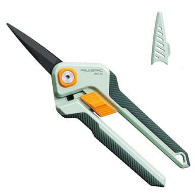 PrunePro Garden Scissors Pruning Shears Sharp Stainless Steel Non-Stick Teflon Coating Blade for Precise Cuts Garden Snip Bonsai Clippers for Plants Rose Flower