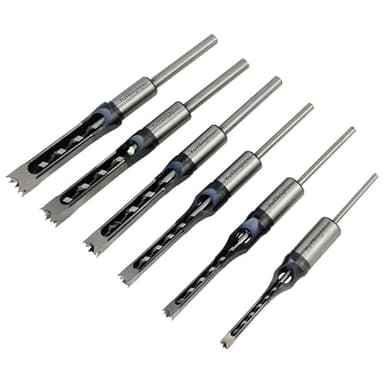 YuYBrightmi Square Hole Mortise Chisel Drill Bit Tools 1/4", 5/16", 3/8", 1/2", 9/16", 5/8"（6.4mm,8mm,9.5mm,12.7mm,14mm,16mm for Precise Square Hole Drilling
