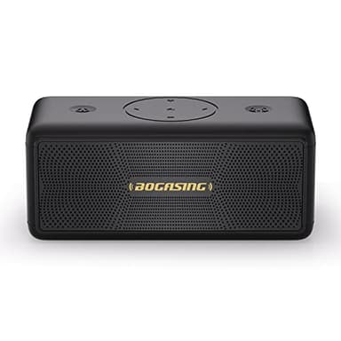 BOGASING Bluetooth Speakers, M5 Portable Wireless Speaker with 40W Loud Stereo Sound & Punchy Bass, 30H Playtime, IPX7 Waterproof, Bluetooth 5.3, EQ, TWS, TF-Card, AUX, USB, for Outdoor Home (Black)