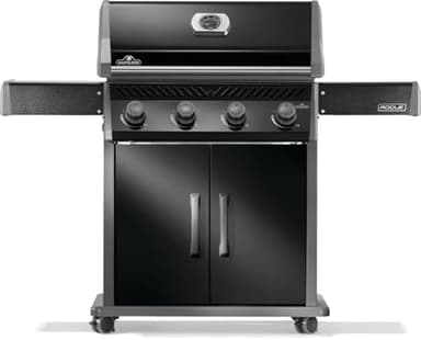 Napoleon Rogue 525 Natural Gas Grill, Black, Stainless Steel Grids, Durable 4-Burner BBQ