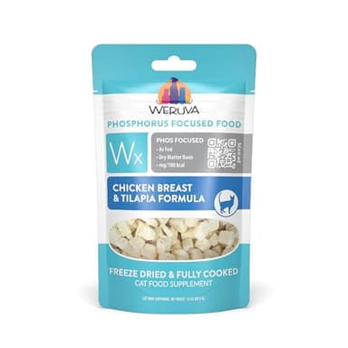 Weruva Wx Phos Focused Freeze Dried, Chicken Breast & Tilapia Formula, 1oz Bag