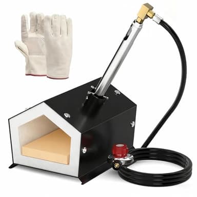 MMasters Portable 1 Burner Propane Forge, 2600°F High Temp Gas Forge for Blacksmithing & Knife Making Complete Compact Tool Kit