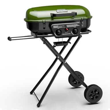 Brand-Man Portable Grill Camping, 2-in-1 Propane Gas Grill & Griddle