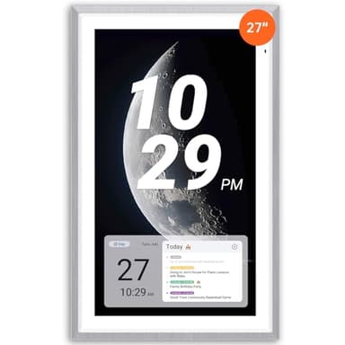 ApoloSign 27" Digital Calendar: Dual Mode Calendars with Google Play & Multi-calendar Sync, Electronic Planner & Chore Chart, Smart Touchscreen, Interactive Display for Family Schedule(Gray, 27-inch)