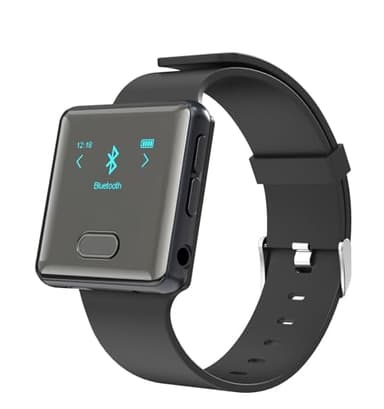 wiwoo MP3 Player with Bluetooth,Sport Bluetooth MP3 Player with Clip and Watch Band for Running Climbing Hiking Cycling Jogging Yoga with Voice Recorder Clock (No FM Radio) Micro SD Card up to 128GB