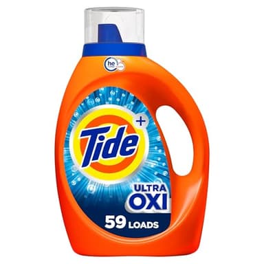 Tide Ultra Oxi Boost Liquid Laundry Detergent, 84 fl oz, 59 Loads, Advanced Stain Remover, Laundry Detergent Liquid with Extra Oxi Power