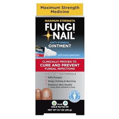 Fungi Nail Anti-Fungal Ointment 0.7 Fl Oz, Kills Fungus that Can Lead To Athlete's Foot with Tolnaftate, Toe Nail Fungus Treatments, Clinically Proven to Cure Infections, Natural Color