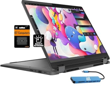 Lenovo IdeaPad Flex 5i Chromebook Plus 14" FHD+ 2-in-1 Touchscreen Laptop (Intel Core i3-1315U, 8GB RAM, 256GB Storage), Home, Students, Backlit, FHD Webcam, Chrome OS, 2TB of Cloud Storage, Grey