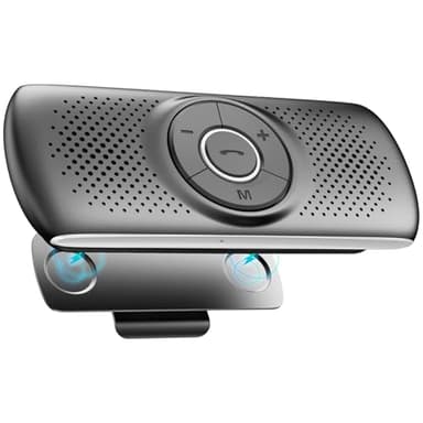 AGPTEK Car Speaker with Bluetooth 5.3, Hands Free Phone Kit for Calls, GPS & Music with TF Card Slot, Instant Connect, Siri Google Assistant Support Wireless Car Visor Clip Speakerphone (Black)