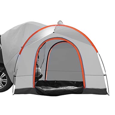 VEVOR SUV Camping Tent, 8'-8' SUV Tent Attachment for Camping with Carry Bag, Waterproof PU2000mm Double Layer Truck Tent, Accommodate 6-8 Person, Rear Tent for Van Hatch Tailgate