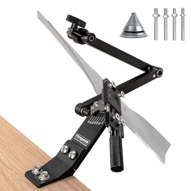 Kimgsoak Lawn Mower Blade Sharpener, Lawnmower Blade Sharpening Tool with Blade Balancer, Blade Sharpner Kit