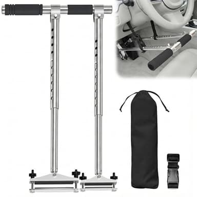 OceanicEcho Car Hand Controls Device for Disabled Drivers, Portable Handicap Driving Hand Controlled Drive Assist for Injured, Handicap Gray (Charcoal)