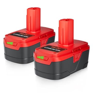 POWTREE 2 Pack 8.0Ah Replacement for Craftsman 19.2 Volt Battery Compatible with Craftsman C3 Lithium-Ion Battery XCP 130279005 130279003 130211004 130279017 1323903