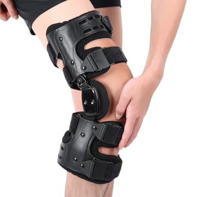 Pryqutia OA Knee Brace for Arthritis Pain Relief, Unloader Knee Brace for Medial & Lateral Compartment Osteoarthritis, Bone on Bone Knee Joint Pain, Degeneration Knees Support (Right)