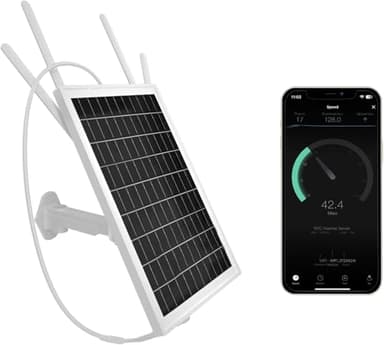 Solar WiFi Extender Outdoor, 15W Solar Powered WiFi Repeater, WiFi Extender Signal Booster Solar Battery, 2.4GHz Wireless Signal Booster WiFi Router, 26000mAh Battery, IP65 Waterproof, 200m Range