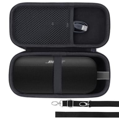 Lebakort Hard Case Compatible with Bose SoundLink Flex 2nd Gen/Bose SoundLink Flex Portable Speaker, Black Case