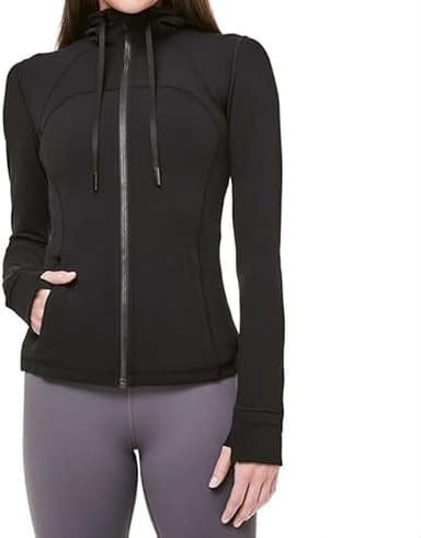 lululemon Hooded Define Jacket (US, Numeric, 14, Regular, Regular, BLK)