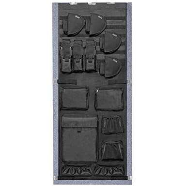NEXT STATION Gun Safe Door Organizer,Molle Gun Safe Door Panel Organizer with Pistol Holder Mag Pouch, Fit Door Panel Width 18.5 to 24.5inch,Gun Safe Accessories Storage(18W*46.5H inch) (Molle Design)
