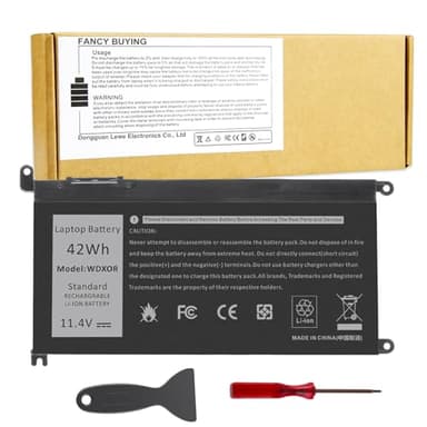 WDX0R 42Wh Laptop Battery Replacement for Dell Inspiron 13 15 5000 7000 Series 5567 7573 5570 7579 7378 5565 5379 5378 Latitude 3490 3590 3340 3400 3390 3500 3190 Vostro 5468 5568 P69G 3CRH3 WDXOR