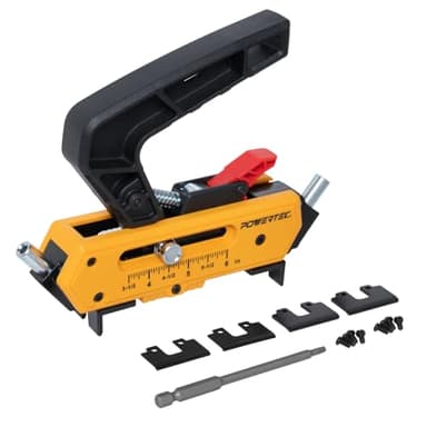 POWERTEC Edge Deck Screw Jig with 3 Board Spacing Options, and T15 Torx Bit, Hidden Fastener Deck Tool for Wood & Composite Decking (72184)