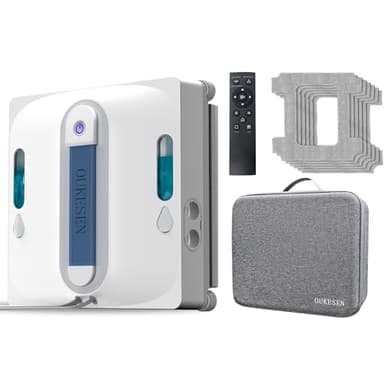 OUKESEN Window Cleaning Robot,9000Pa Sauction & 75N Cleaning Force with 4 Water Spray Support 5 Cleaning Modes & Remote Control,Window Cleaner Robot for Wet Cleaning Frame & Frameless Windows & Tiles