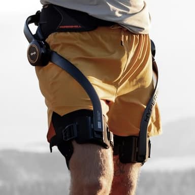 Hypershell X Ultra Exoskeleton, Leg Strength with 1000W Output, Upgraded 30km Battery Range, 12 Intelligent Modes, AI-Powered Wearable Exoskeleton for Walking, Hiking, 2 Batteries, No Adapter