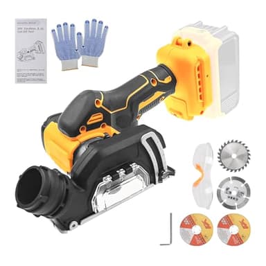 Adjustable Cordless Cut Off Tool Compatible with Dewalt 20V MAX Battery, Rotorazer Saw Brush Cordless Angle Grinder Tile Cutter 20,000RPM, 4 Saw 3" Blades for Metal,Wood,Tile,Plastic (No Battery)