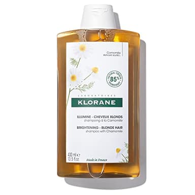 Klorane Brightening Shampoo with Chamomile - Enhances Highlights and Brightens Blonde Hair - Softens and Enhances Shine - Ultra-Gentle Formula - Dermatologist-Tested, Vegan - 13.5 fl. oz.