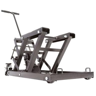 Black Widow Motorcycle and ATV Lift Jack Stand, Hydraulic Operation for Garage Storage and Lifting Vehicles up to 1,500 Pounds, Black