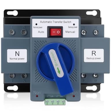 110V 63A 2P Dual Power Automatic Transfer Switch, Dual Power Generator Changeover Switch, Automatic & Manual Conversion Options, ATS, 50/60HZ AC-33iB