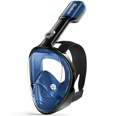Greatever Full Face Snorkel Mask, Snorkeling Gear for Adults with Latest Dry Top Breathing System and Detachable Camera Mount, Snorkel Mask Adult, Snorkels Anti-Fog & Anti-Leak
