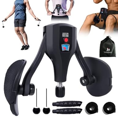 Bula Bola Thigh Trainer Pro 0-132 lbs Adjustable Resistance, Inner Thigh & Pelvic Floor Kegel Exerciser with Arm Workout Handles & Wireless Jump Rope for Home Fitness for Women & Men (Black)