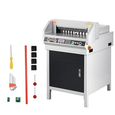 VEVOR Electric Hydraulic Paper Cutter, Heavy Duty Paper Cutter Machine, 1.57 in / 40 mm Cutting Thickness, 18 in / 457.2 mm Cutting Width, Industrial Paper Trimmer with Button Control