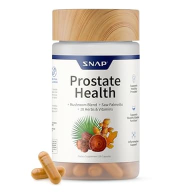 Snap Supplements Prostate Health Supplement with Saw Palmetto for Men, DHT Blocker - Helps Support Male Urinary Tract and Prostate for Mens Health, 90 Vegetarian Capsules (30 Servings, 1 Month Supply)