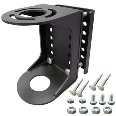 C CLINK Trailer Tongue Jack Stand Bolt On Relocation Kit Fit for Fixing RV Trailer Jack for 3-Bolt and A-Frame Style Tongue Jack Black Steel Electric