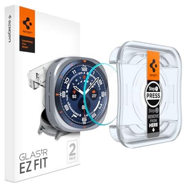 Spigen Tempered Glass Screen Protector [GlasTR EZ FIT] designed for Galaxy Watch Ultra (2025-2024) - 2 Pack