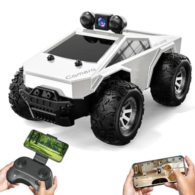 Wihaki RC Cars with Camera Remote Control Truck with 720P HD FPV Camera, All-Terrain Remote Control Car with Body Light Rechargeable Battery, 1:28 RC Car Vehicle Toy Gifts for Adults Kids Boys Girls
