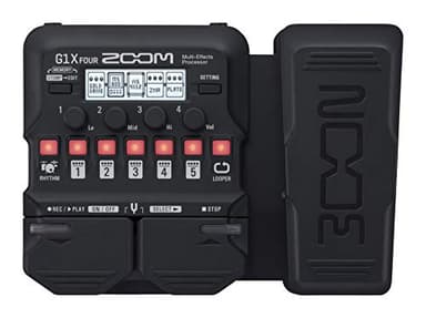 Zoom G1X FOUR Guitar Multi-Effects Processor with Expression Pedal, 70+ Effects & Amp Modeling, Looper, Rhythm Section, Tuner, Battery Powered