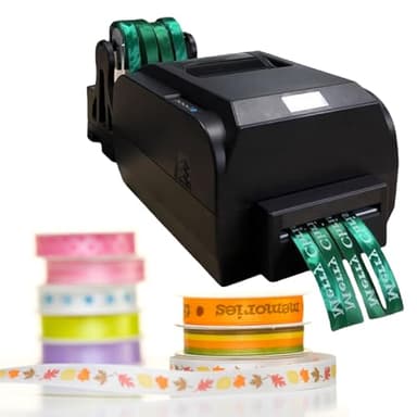 TBANVOO Multiple Row Digital Ribbon Printer, Satin Ribbon Printer Machine, Stamping Printing Machine for Packaging, Width 25-108mm/20-50mm/12-20mm,Four