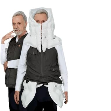 Nicvrea Anti-Fall Airb-ag Vest for The Elderly Air-Bag Jacket for Elderly Airb-ag Triggers in 0.08 Seconds Blackformale-S
