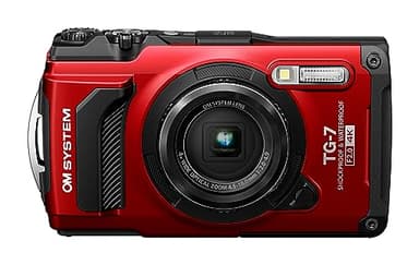 OM System OLYMPUS Tough TG-7 Red Underwater Camera, Waterproof, Freeze Proof, High Resolution Bright, 4K Video 44x Macro Shooting (Successor Olympus TG-6)