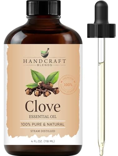 Handcraft Blends Clove Essential Oil – Huge 4 Fl Oz – 100% Pure and Natural – Premium Grade Essential Oil for Diffuser and Aromatherapy, Skin, Massage, Candle and Soap Making Fragrance