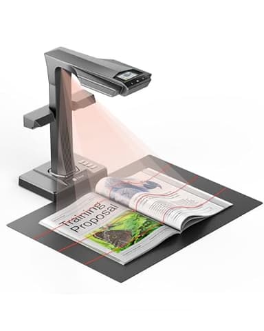 CZUR ET MAX Book Scanner, 38MP High-Resolution Overhead Document Scanner with Curve-Flattening, Auto Page Detection, OCR, HDMI Output, Compatible with Windows/Mac/Linux