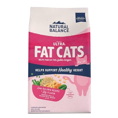 Natural Balance Original Ultra Fat Cats Chicken Meal & Salmon Meal Recipe Low Calorie Dry Cat Food, 6 Pounds