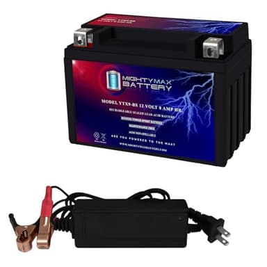 Mighty Max Battery YTX9-BS Battery Replaces Honda EU3000 Generator 00-11 + 12V 2A Chrger